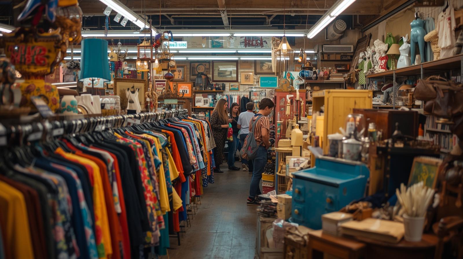 Busy thrift shop